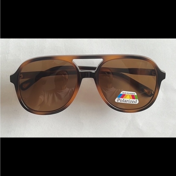 Woman’s/Mens Retro Havana Square Aviator Polarized Bridged Tortoise Sunglasses - Picture 4 of 14